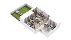 3 pokoje, mieszkanie 71,02 m², parter, oferta nr 2.00.B01, Ogrody Andersa IV, Gliwice, Wojska Polskiego, ul. J. Sowińskiego