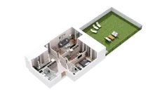 3 pokoje, mieszkanie 71,02 m², parter, oferta nr 2.00.D02, Ogrody Andersa IV, Gliwice, Wojska Polskiego, ul. J. Sowińskiego