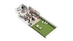 3 pokoje, mieszkanie 71,02 m², parter, oferta nr 2.00.D02, Ogrody Andersa IV, Gliwice, Wojska Polskiego, ul. J. Sowińskiego