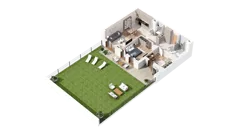 3 pokoje, mieszkanie 72,07 m², piętro 1, oferta nr 2.01.A08, Ogrody Andersa IV, Gliwice, Wojska Polskiego, ul. J. Sowińskiego