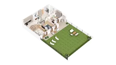 3 pokoje, mieszkanie 72,07 m², piętro 1, oferta nr 2.01.A08, Ogrody Andersa IV, Gliwice, Wojska Polskiego, ul. J. Sowińskiego