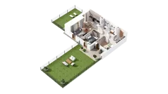 3 pokoje, mieszkanie 69,88 m², parter, oferta nr 2.00.E07, Ogrody Andersa IV, Gliwice, Wojska Polskiego, ul. J. Sowińskiego