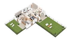 3 pokoje, mieszkanie 69,88 m², parter, oferta nr 2.00.E07, Ogrody Andersa IV, Gliwice, Wojska Polskiego, ul. J. Sowińskiego
