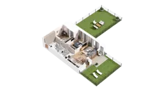 3 pokoje, mieszkanie 69,88 m², parter, oferta nr 2.00.E07, Ogrody Andersa IV, Gliwice, Wojska Polskiego, ul. J. Sowińskiego
