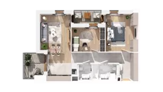 3 pokoje, mieszkanie 72,07 m², piętro 1, oferta nr 2.01.A08, Ogrody Andersa IV, Gliwice, Wojska Polskiego, ul. J. Sowińskiego