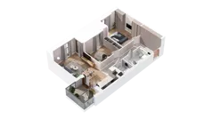 3 pokoje, mieszkanie 72,07 m², piętro 1, oferta nr 2.01.A08, Ogrody Andersa IV, Gliwice, Wojska Polskiego, ul. J. Sowińskiego