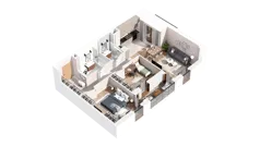 3 pokoje, mieszkanie 72,07 m², piętro 1, oferta nr 2.01.A08, Ogrody Andersa IV, Gliwice, Wojska Polskiego, ul. J. Sowińskiego