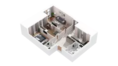 3 pokoje, mieszkanie 72,61 m², piętro 2, oferta nr 2.02.B16, Ogrody Andersa IV, Gliwice, Wojska Polskiego, ul. J. Sowińskiego