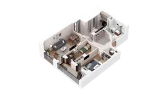 3 pokoje, mieszkanie 72,61 m², piętro 2, oferta nr 2.02.B16, Ogrody Andersa IV, Gliwice, Wojska Polskiego, ul. J. Sowińskiego