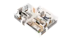3 pokoje, mieszkanie 72,61 m², piętro 2, oferta nr 2.02.B16, Ogrody Andersa IV, Gliwice, Wojska Polskiego, ul. J. Sowińskiego