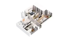 3 pokoje, mieszkanie 72,61 m², piętro 2, oferta nr 2.02.B16, Ogrody Andersa IV, Gliwice, Wojska Polskiego, ul. J. Sowińskiego