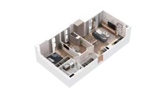 3 pokoje, mieszkanie 59,06 m², piętro 2, oferta nr 2.02.B21, Ogrody Andersa IV, Gliwice, Wojska Polskiego, ul. J. Sowińskiego