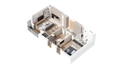 3 pokoje, mieszkanie 59,06 m², piętro 2, oferta nr 2.02.B21, Ogrody Andersa IV, Gliwice, Wojska Polskiego, ul. J. Sowińskiego