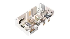 3 pokoje, mieszkanie 59,06 m², piętro 2, oferta nr 2.02.B21, Ogrody Andersa IV, Gliwice, Wojska Polskiego, ul. J. Sowińskiego