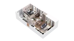 3 pokoje, mieszkanie 59,05 m², piętro 3, oferta nr 2.03.B29, Ogrody Andersa IV, Gliwice, Wojska Polskiego, ul. J. Sowińskiego