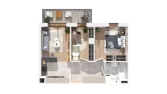 3 pokoje, mieszkanie 51,36 m², piętro 4, oferta nr 2.04.E40, Ogrody Andersa IV, Gliwice, Wojska Polskiego, ul. J. Sowińskiego