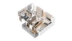 3 pokoje, mieszkanie 51,36 m², piętro 4, oferta nr 2.04.E40, Ogrody Andersa IV, Gliwice, Wojska Polskiego, ul. J. Sowińskiego