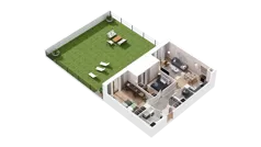 3 pokoje, mieszkanie 73,04 m², parter, oferta nr 3.00.A03, Ogrody Andersa IV, Gliwice, Wojska Polskiego, ul. J. Sowińskiego