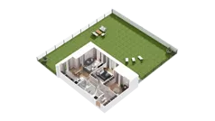 3 pokoje, mieszkanie 70,65 m², parter, oferta nr 3.00.A04, Ogrody Andersa IV, Gliwice, Wojska Polskiego, ul. J. Sowińskiego