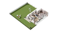 3 pokoje, mieszkanie 70,65 m², parter, oferta nr 3.00.A04, Ogrody Andersa IV, Gliwice, Wojska Polskiego, ul. J. Sowińskiego