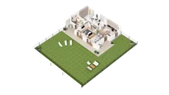 3 pokoje, mieszkanie 70,65 m², parter, oferta nr 3.00.A04, Ogrody Andersa IV, Gliwice, Wojska Polskiego, ul. J. Sowińskiego