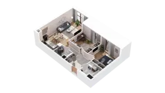 3 pokoje, mieszkanie 69,10 m², piętro 1, oferta nr 3.01.A10, Ogrody Andersa IV, Gliwice, Wojska Polskiego, ul. J. Sowińskiego
