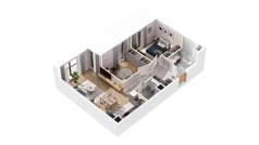 3 pokoje, mieszkanie 69,10 m², piętro 1, oferta nr 3.01.A10, Ogrody Andersa IV, Gliwice, Wojska Polskiego, ul. J. Sowińskiego