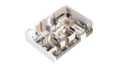 3 pokoje, mieszkanie 69,10 m², piętro 1, oferta nr 3.01.A10, Ogrody Andersa IV, Gliwice, Wojska Polskiego, ul. J. Sowińskiego