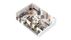 3 pokoje, mieszkanie 69,12 m², piętro 2, oferta nr 3.02.A18, Ogrody Andersa IV, Gliwice, Wojska Polskiego, ul. J. Sowińskiego