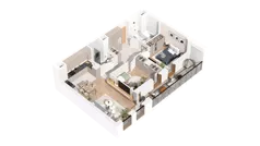 3 pokoje, mieszkanie 69,12 m², piętro 2, oferta nr 3.02.A18, Ogrody Andersa IV, Gliwice, Wojska Polskiego, ul. J. Sowińskiego