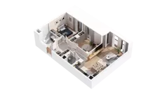 3 pokoje, mieszkanie 69,12 m², piętro 2, oferta nr 3.02.A18, Ogrody Andersa IV, Gliwice, Wojska Polskiego, ul. J. Sowińskiego