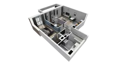 3 pokoje, mieszkanie 67,72 m², piętro 1, oferta nr B1.1.1, ATAL Symbioza, Gdynia, Cisowa, ul. Kcyńska