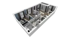 3 pokoje, mieszkanie 60,93 m², piętro 1, oferta nr B1.1.4, ATAL Symbioza, Gdynia, Cisowa, ul. Kcyńska