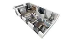 3 pokoje, mieszkanie 60,93 m², piętro 2, oferta nr B1.2.4, ATAL Symbioza, Gdynia, Cisowa, ul. Kcyńska