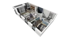 3 pokoje, mieszkanie 60,93 m², piętro 3, oferta nr B1.3.5, ATAL Symbioza, Gdynia, Cisowa, ul. Kcyńska