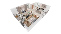 3 pokoje, mieszkanie 71,39 m², piętro 2, oferta nr 5.02.D10, Ogrody Andersa, Gliwice, Wojska Polskiego, ul. Leopolda Okulickiego