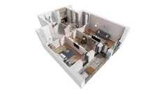 3 pokoje, mieszkanie 71,39 m², piętro 2, oferta nr 5.02.D10, Ogrody Andersa, Gliwice, Wojska Polskiego, ul. Leopolda Okulickiego