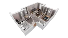 3 pokoje, mieszkanie 71,39 m², piętro 2, oferta nr 5.02.D10, Ogrody Andersa, Gliwice, Wojska Polskiego, ul. Leopolda Okulickiego