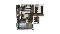 3 pokoje, mieszkanie 68,69 m², piętro 1, oferta nr B1.1.10, Zakole Wisły II, Kraków, Podgórze, ul. Na Zakolu Wisły