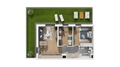 3 pokoje, mieszkanie 54,10 m², piętro 1, oferta nr A1.1.06, ATAL Ruczaj, Kraków, Łagiewniki-Borek Fałęcki, Borek Fałęcki, ul. Obozowa