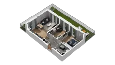 3 pokoje, mieszkanie 54,10 m², piętro 1, oferta nr A1.1.06, ATAL Ruczaj, Kraków, Łagiewniki-Borek Fałęcki, Borek Fałęcki, ul. Obozowa