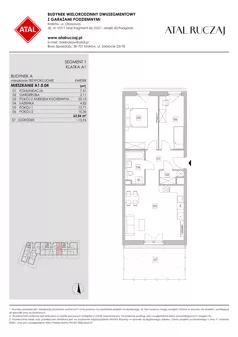 3 pokoje, mieszkanie 63,56 m², piętro 1, oferta nr A1.1.08, ATAL Ruczaj, Kraków, Łagiewniki-Borek Fałęcki, Borek Fałęcki, ul. Obozowa