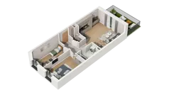 3 pokoje, mieszkanie 63,56 m², piętro 1, oferta nr A1.1.08, ATAL Ruczaj, Kraków, Łagiewniki-Borek Fałęcki, Borek Fałęcki, ul. Obozowa