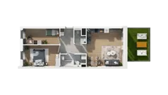 3 pokoje, mieszkanie 58,36 m², piętro 1, oferta nr A2.1.34, ATAL Ruczaj, Kraków, Łagiewniki-Borek Fałęcki, Borek Fałęcki, ul. Obozowa
