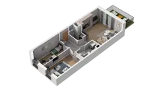 3 pokoje, mieszkanie 58,36 m², piętro 1, oferta nr A2.1.34, ATAL Ruczaj, Kraków, Łagiewniki-Borek Fałęcki, Borek Fałęcki, ul. Obozowa