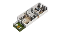3 pokoje, mieszkanie 58,36 m², piętro 1, oferta nr A2.1.34, ATAL Ruczaj, Kraków, Łagiewniki-Borek Fałęcki, Borek Fałęcki, ul. Obozowa