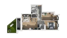 3 pokoje, mieszkanie 63,02 m², parter, oferta nr A3.0.50, ATAL Ruczaj, Kraków, Łagiewniki-Borek Fałęcki, Borek Fałęcki, ul. Obozowa