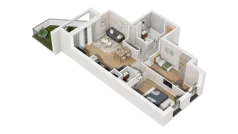 3 pokoje, mieszkanie 63,02 m², parter, oferta nr A3.0.50, ATAL Ruczaj, Kraków, Łagiewniki-Borek Fałęcki, Borek Fałęcki, ul. Obozowa