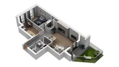 3 pokoje, mieszkanie 63,02 m², parter, oferta nr A3.0.50, ATAL Ruczaj, Kraków, Łagiewniki-Borek Fałęcki, Borek Fałęcki, ul. Obozowa