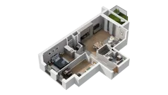 3 pokoje, mieszkanie 63,02 m², parter, oferta nr A3.0.50, ATAL Ruczaj, Kraków, Łagiewniki-Borek Fałęcki, Borek Fałęcki, ul. Obozowa